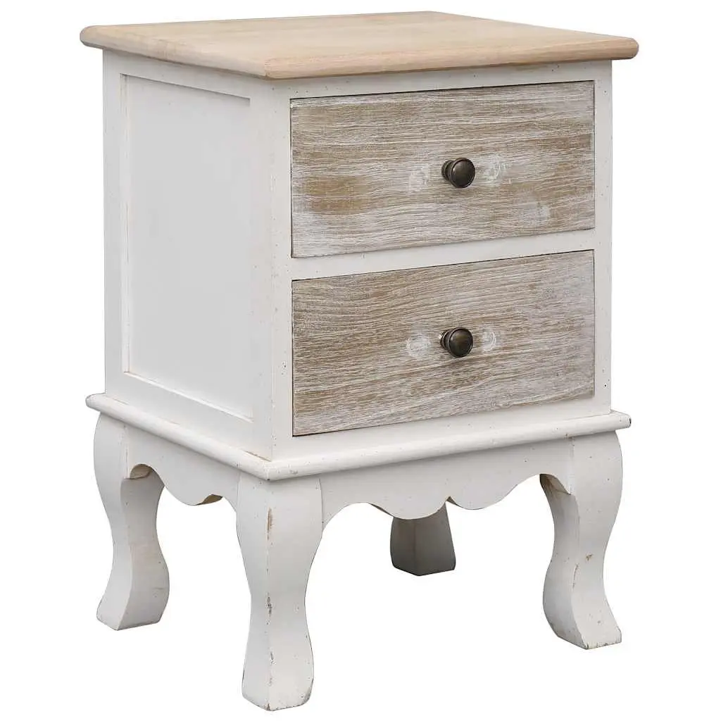 Bedside Cabinets Wooden 35x30x50 cm White 2 Piece