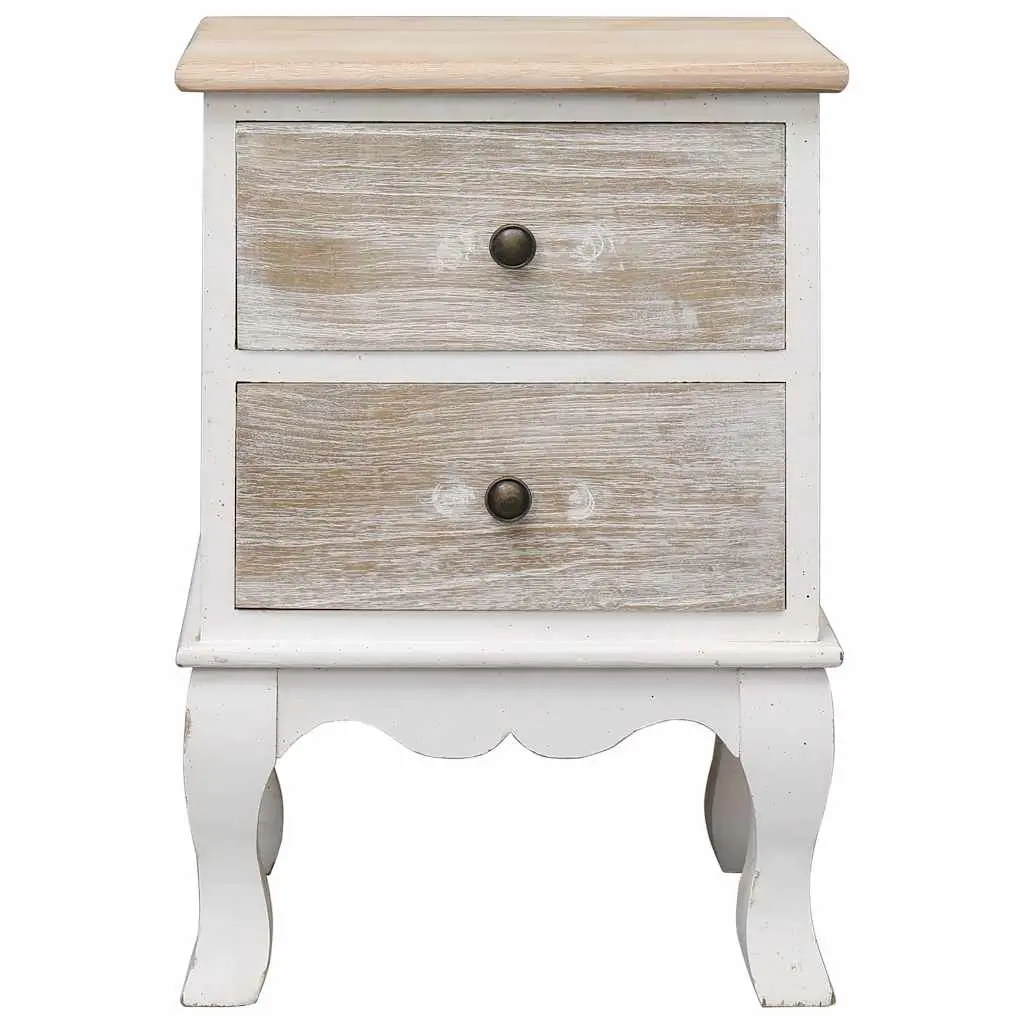 Bedside Cabinets Wooden 35x30x50 cm White 2 Piece