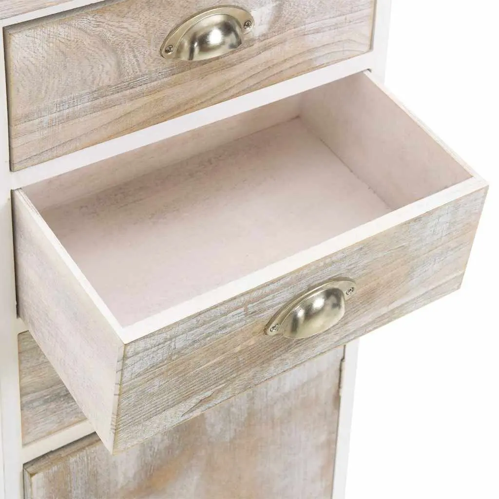 White Wooden Side Cabinet with 3 Drawers