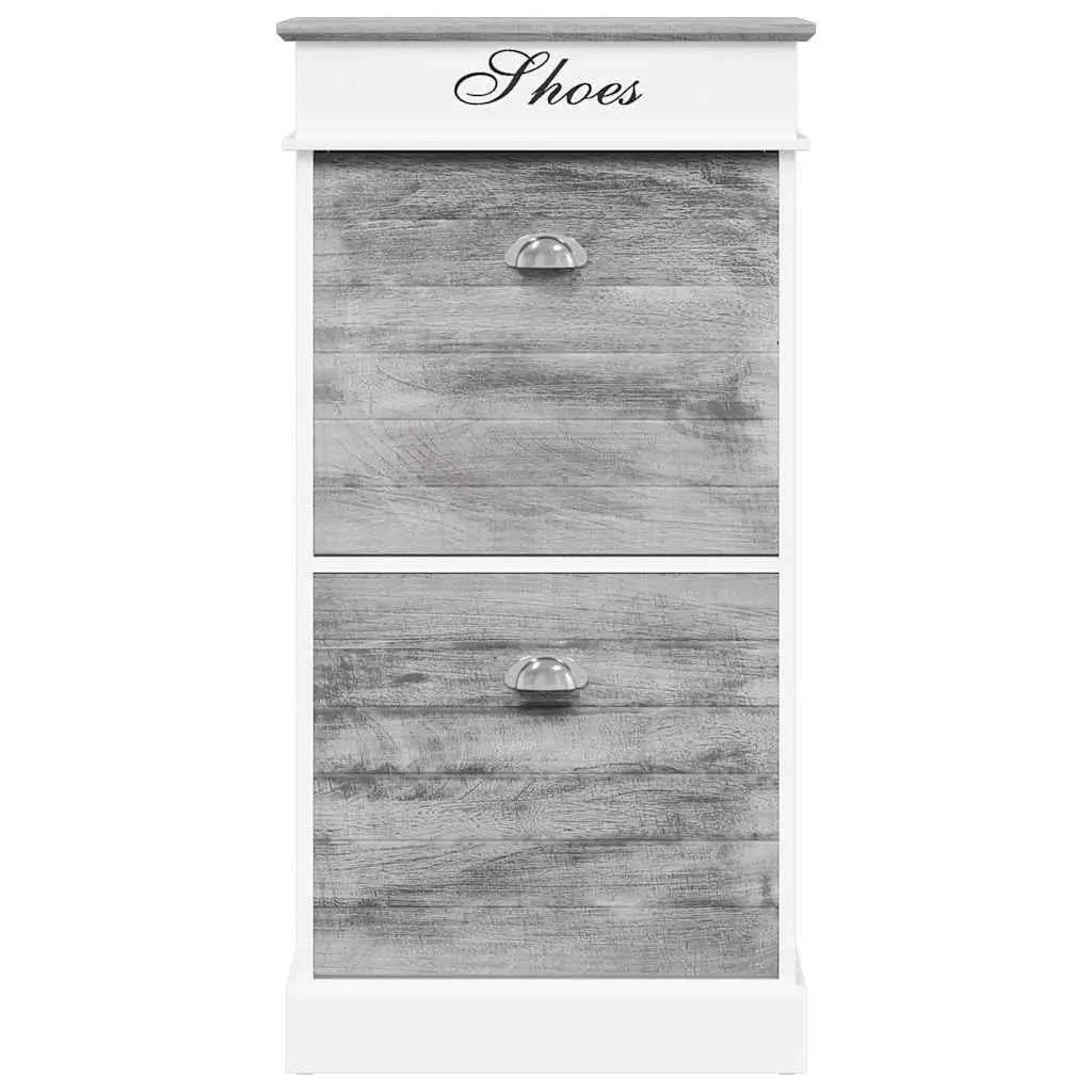 Grey Wooden Shoe Cabinet for Organised Storage