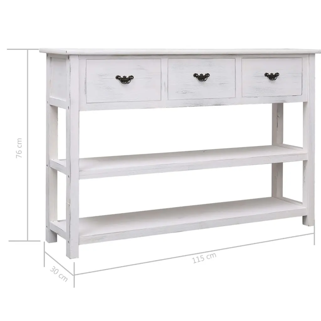 Wooden Sideboard with 3 Drawers and 2 Shelves