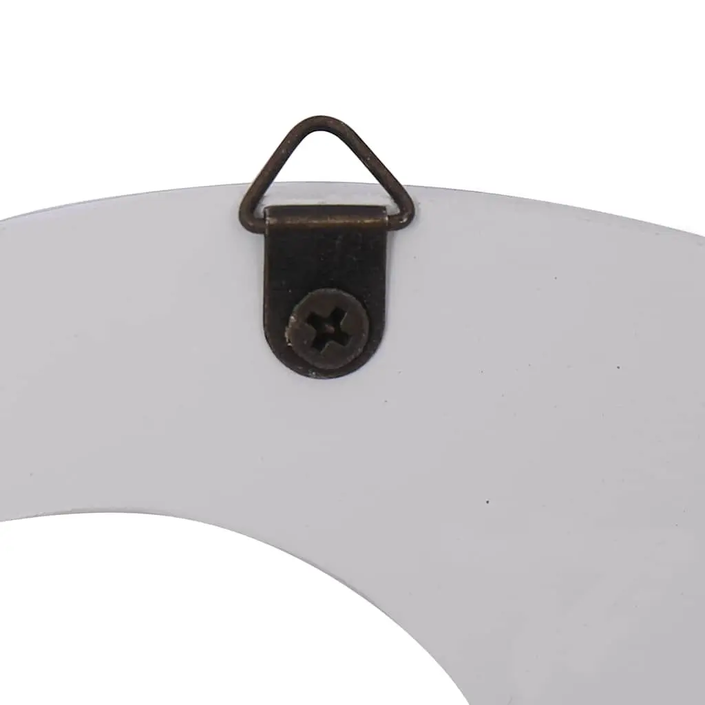 Wall Mounted Coat Rack MDF 74 x 29.5 cm White with Welcome Lettering and 5 Copper Hooks