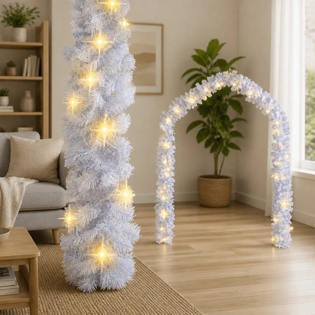 Christmas Garland LED Lights 10m White Decoration