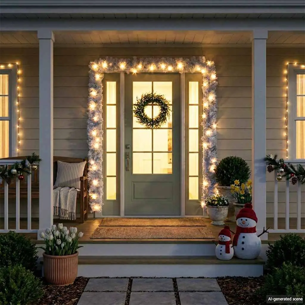 Christmas Garland LED Lights 10m White Decoration