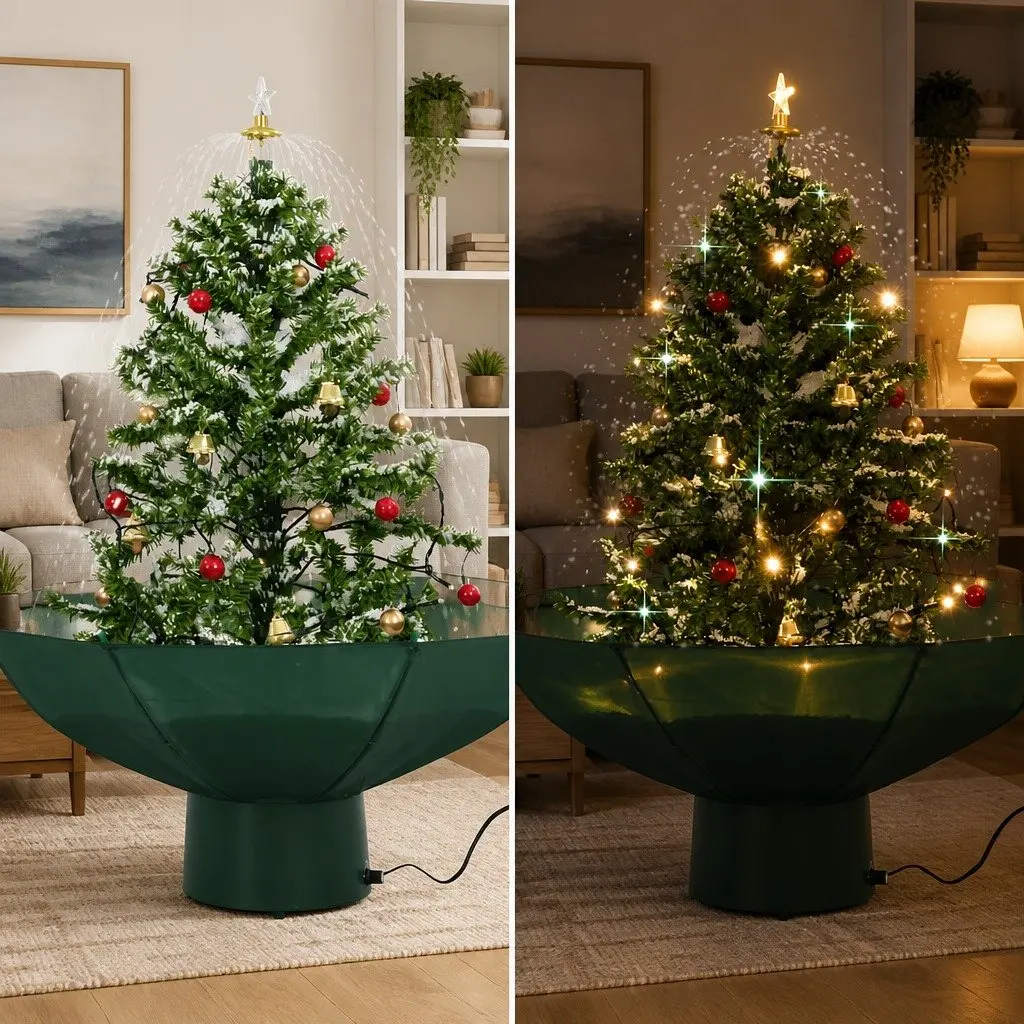 75cm Green Artificial Christmas Tree with Snowing Effect