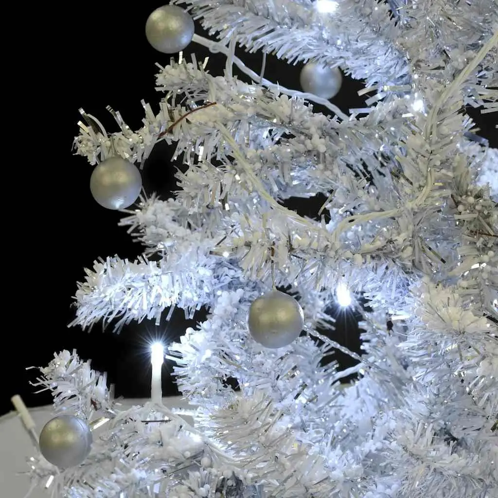 White Snowing Christmas Tree with Integrated Lights 75cm
