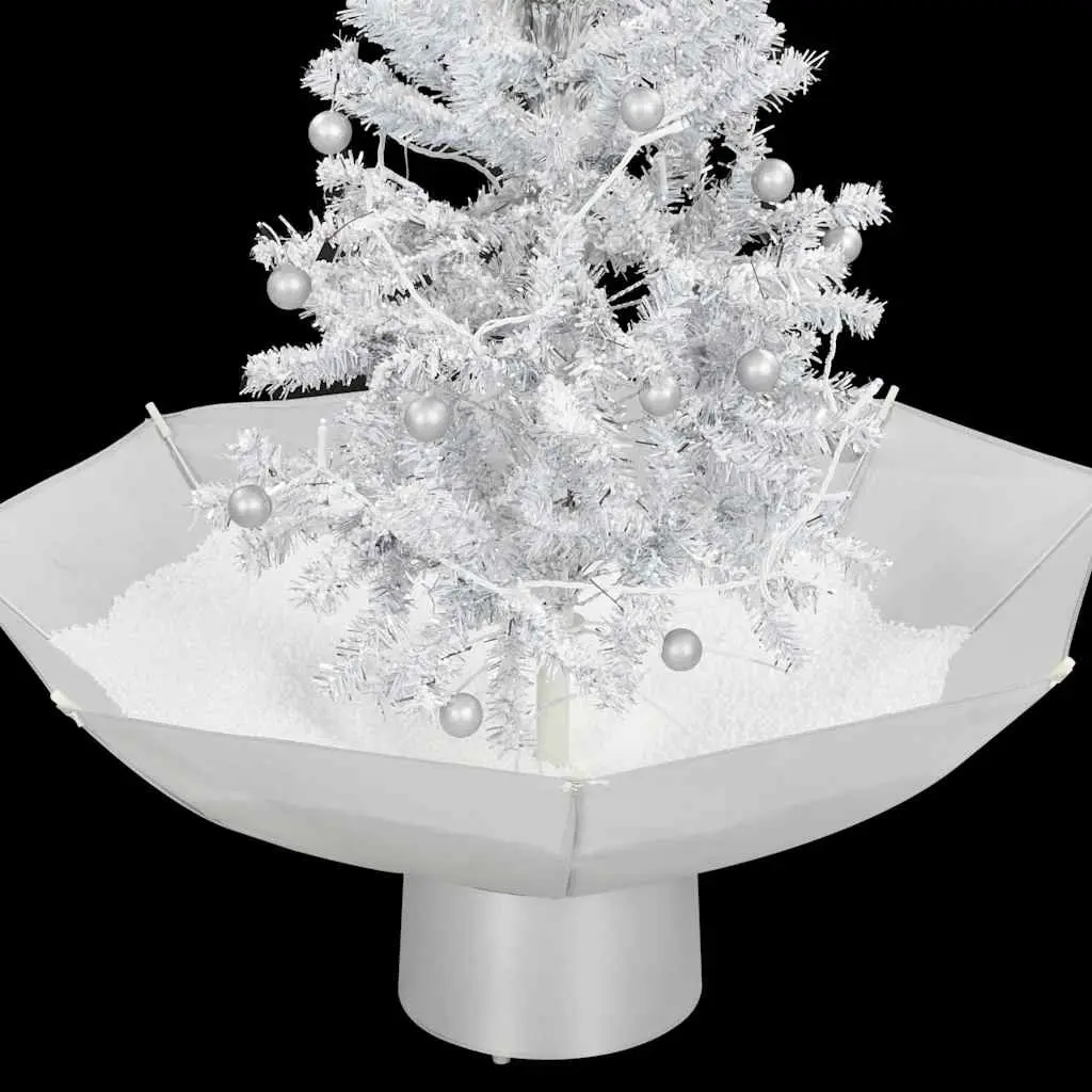 White Snowing Christmas Tree with Integrated Lights 75cm