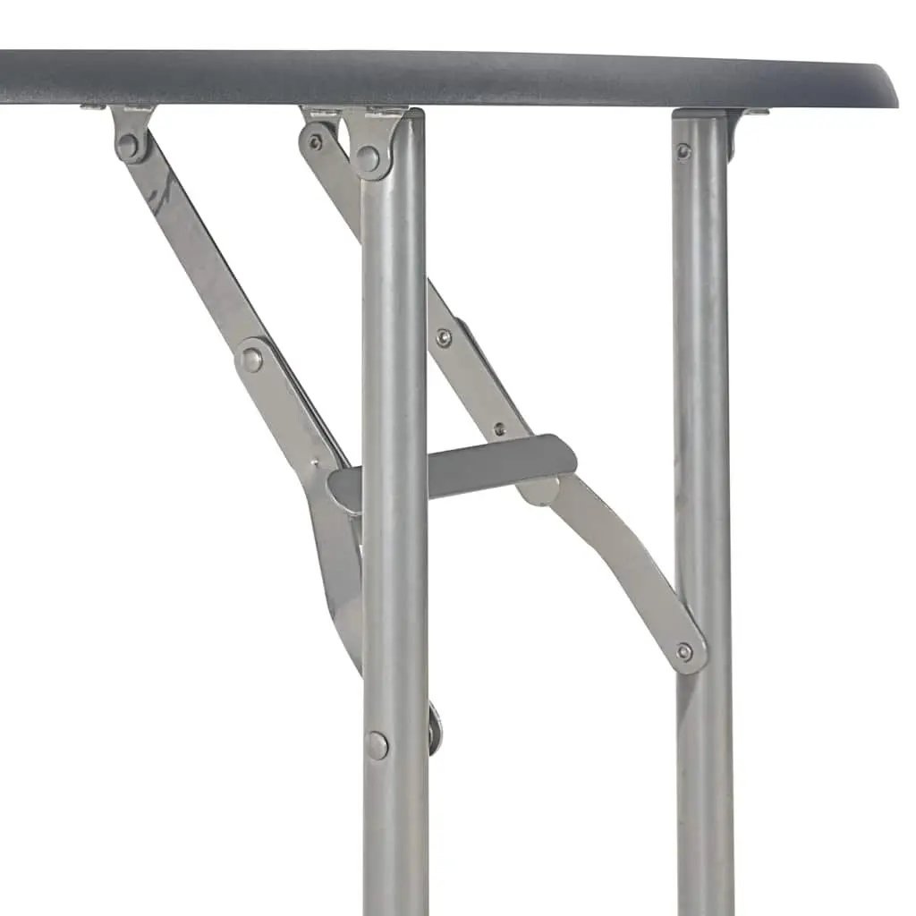 3 Piece Black Folding Dining Set with Rack