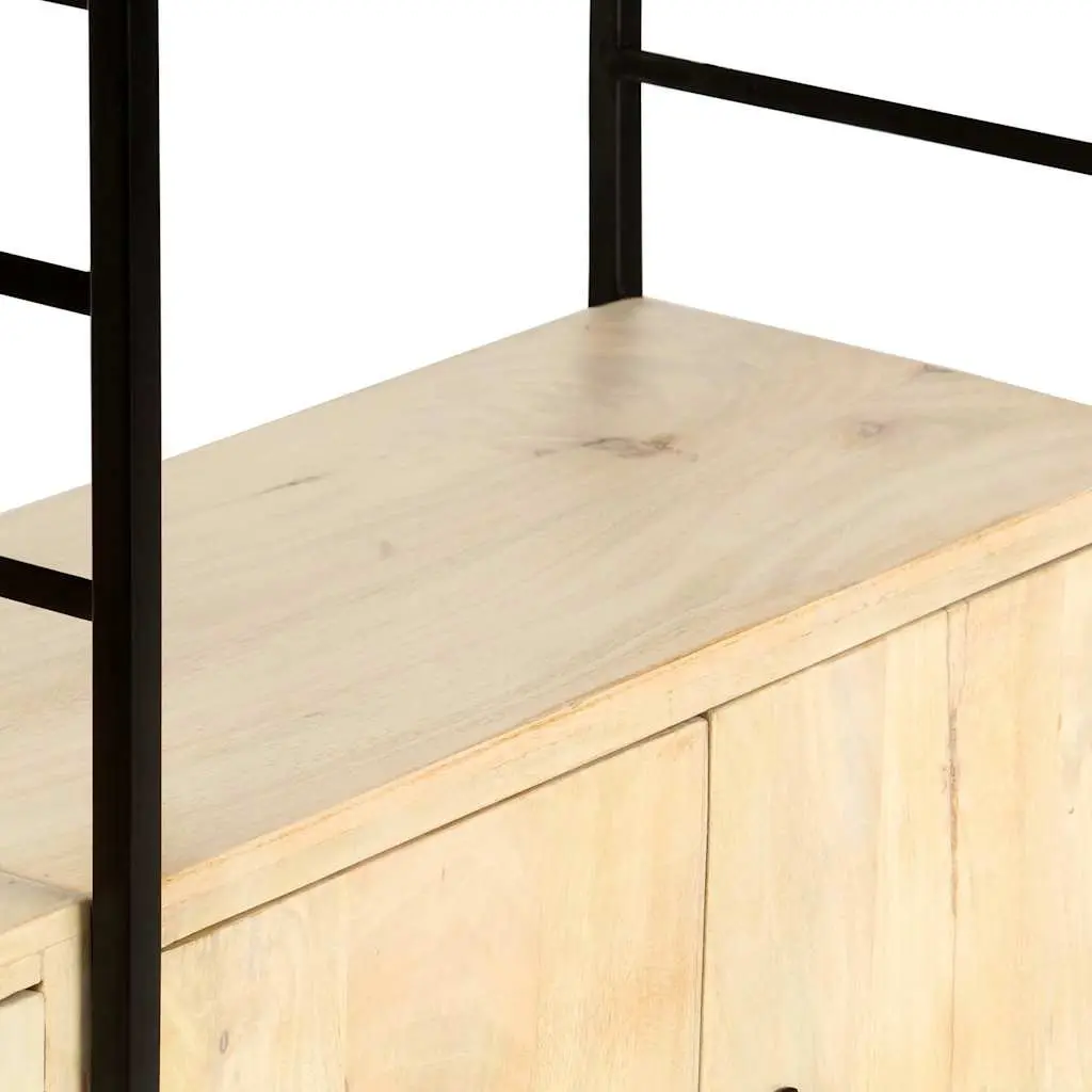 4-Tier Bookcase in Solid Mango Wood