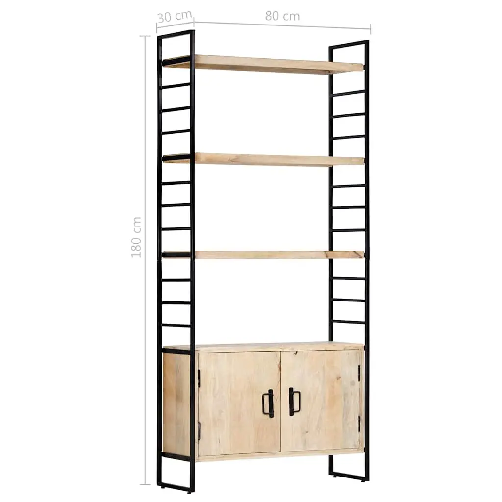 4-Tier Bookcase in Solid Mango Wood
