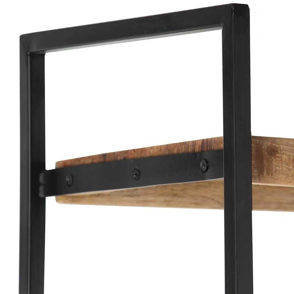 4-Tier Bookcase with Rough Mango Wood
