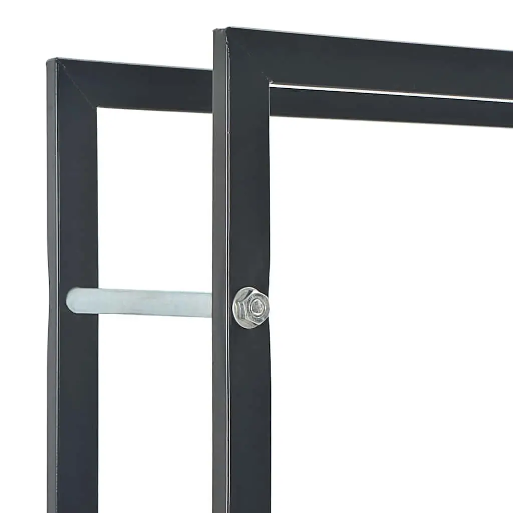 Firewood Rack Steel 44x20x100cm Black