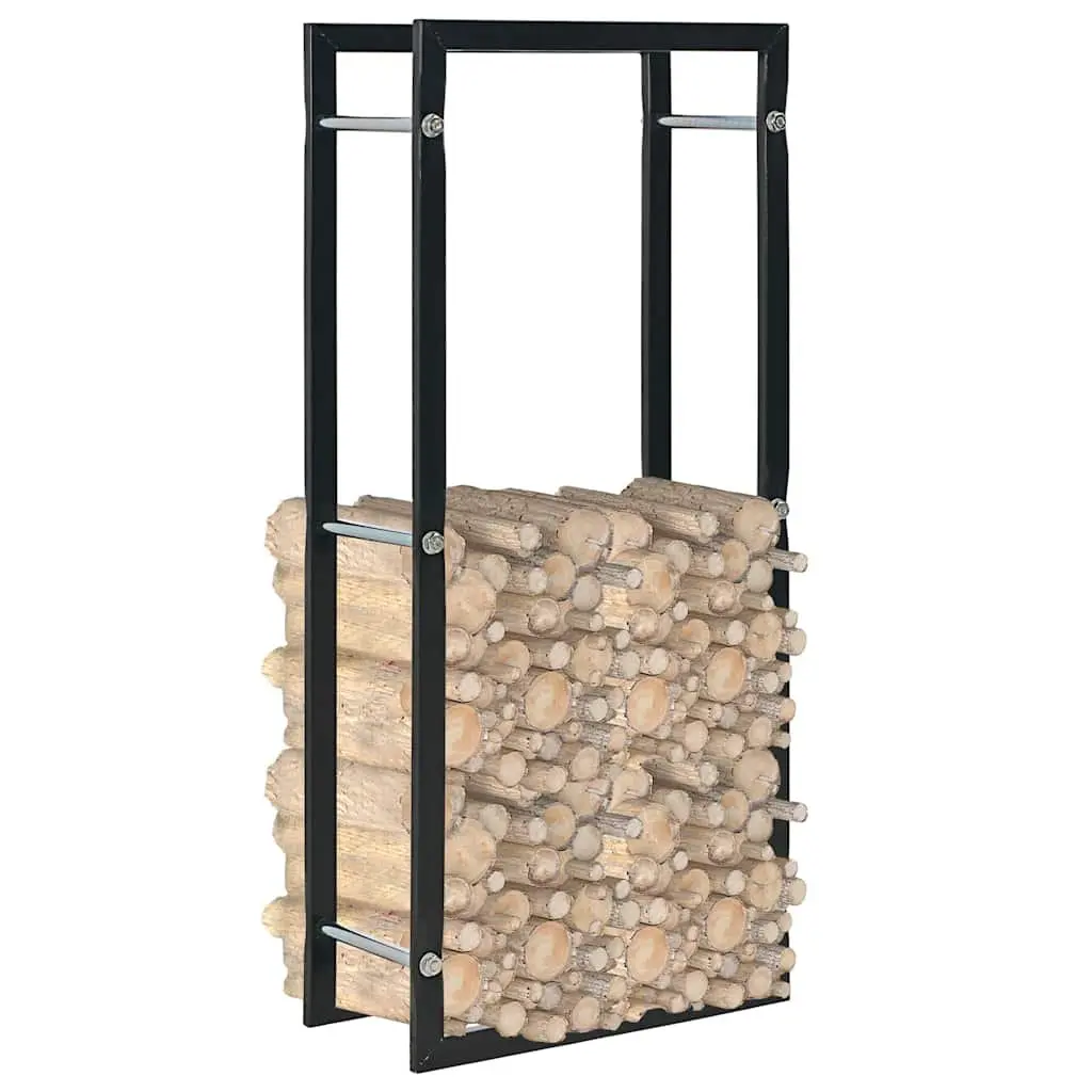 Firewood Rack Steel 44x20x100cm Black