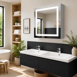 Stylish LED Bathroom Mirror Cabinet 50x13x70cm