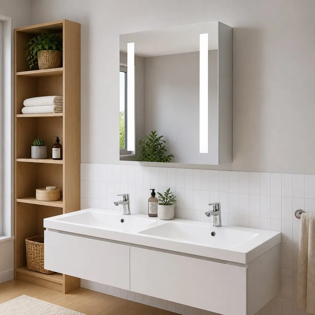 Bathroom Cabinet MDF 50x13x70cm Wall Mounted White