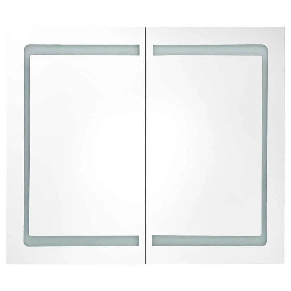 LED Bathroom Cabinet MDF 80x12.2x68cm White