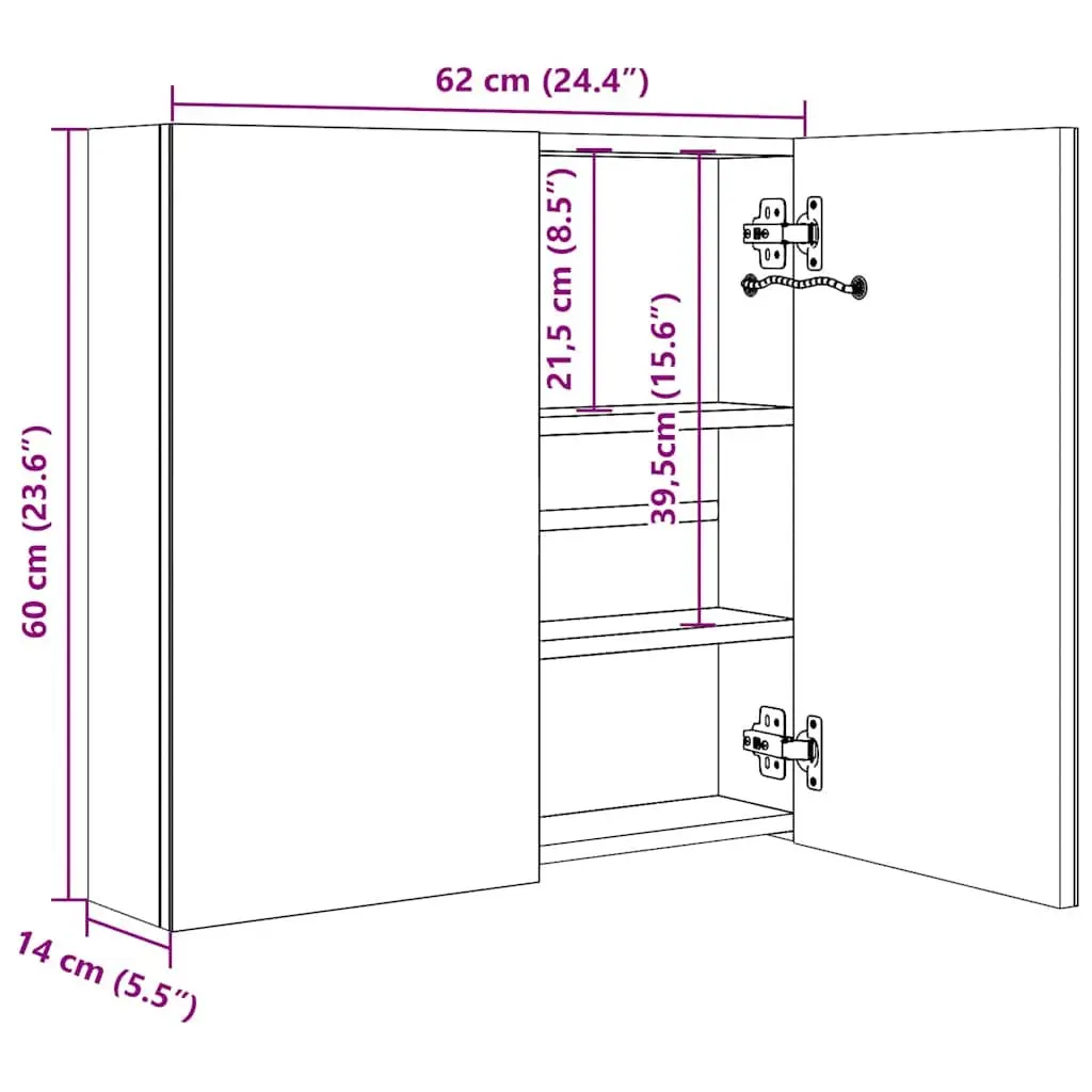 LED Bathroom Mirror Cabinet with Storage