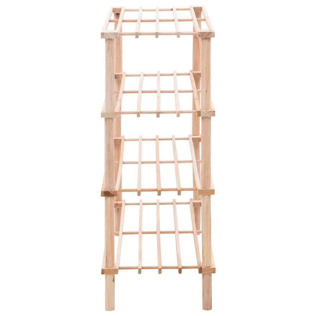 4-Tier Wooden Shoe Rack Solid Fir Wood Beige