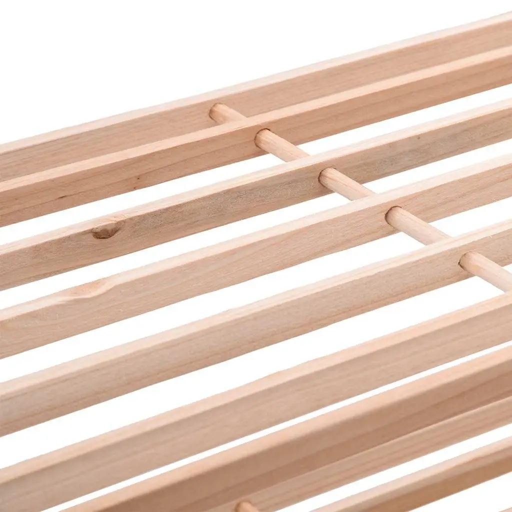 4-Tier Wooden Shoe Rack Solid Fir Wood Beige