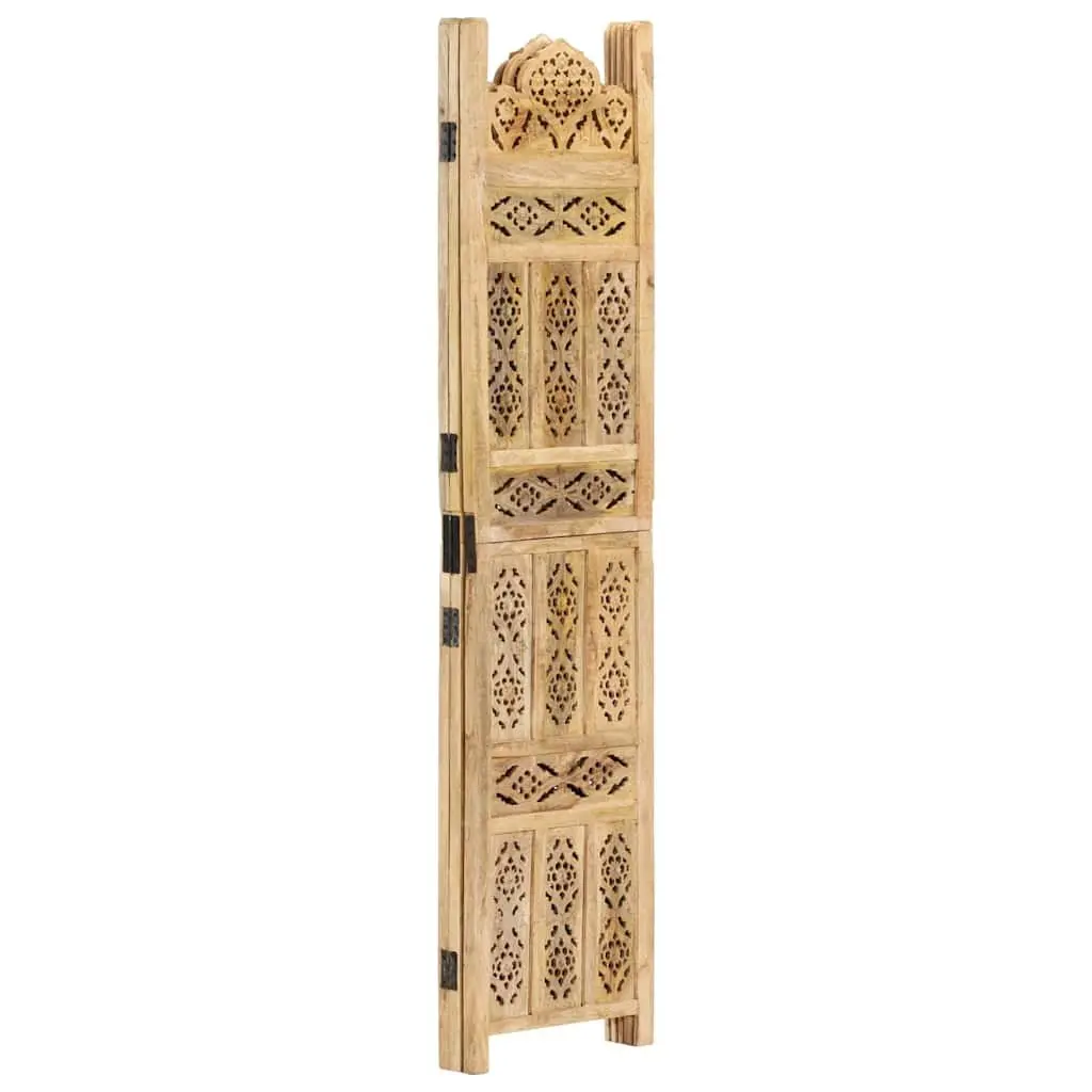 Hand Carved 3-Panel Folding Room Divider
