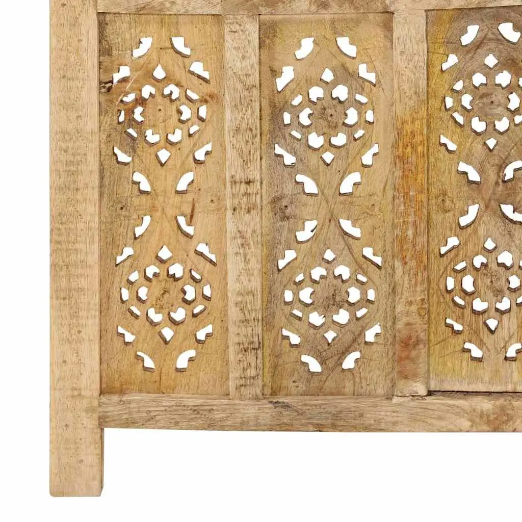 Hand Carved 3-Panel Folding Room Divider