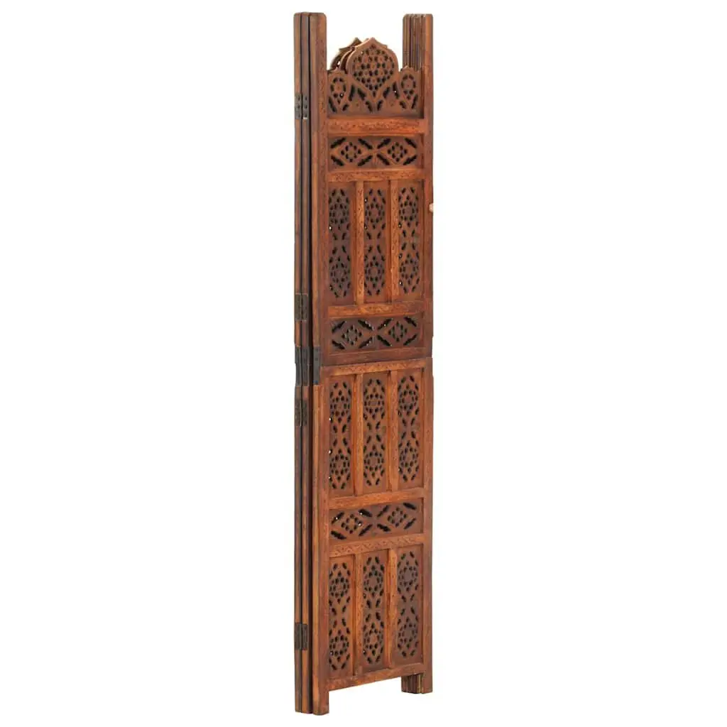 Hand Carved Wooden Room Divider Screen