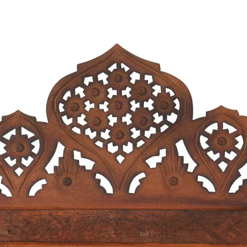 Hand Carved 4-Panel Folding Screen Divider