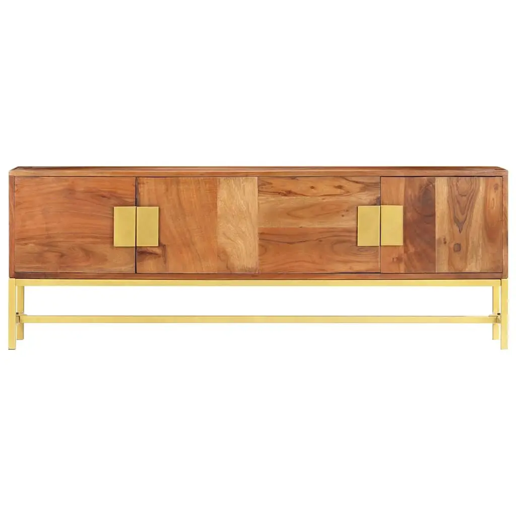 TV Cabinet Solid Acacia Wood 140x30x50 cm Brown