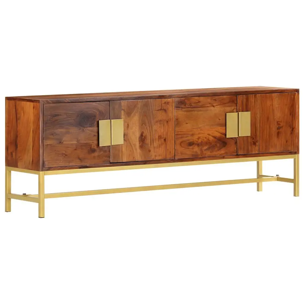 TV Cabinet Solid Acacia Wood 140x30x50 cm Brown