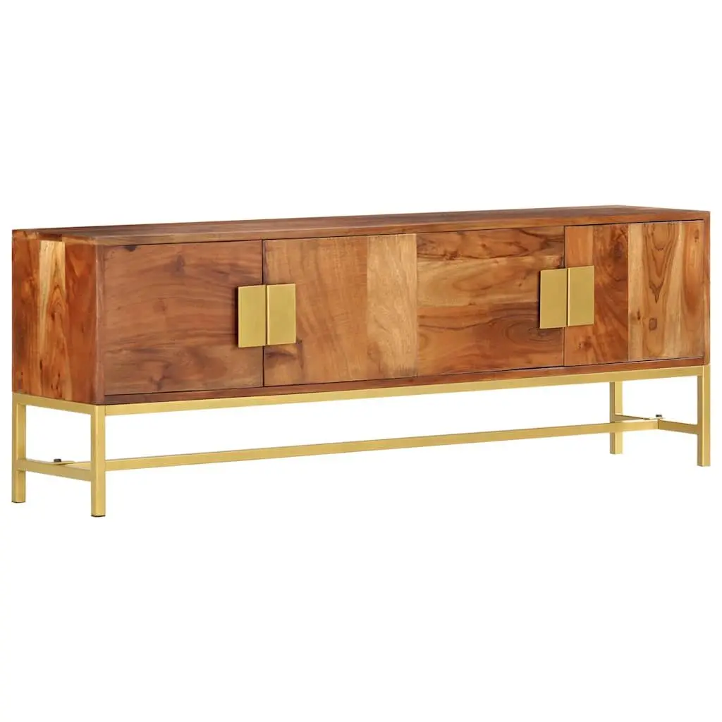 TV Cabinet Solid Acacia Wood 140x30x50 cm Brown