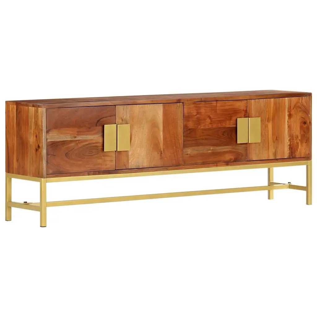 TV Cabinet Solid Acacia Wood 140x30x50 cm Brown