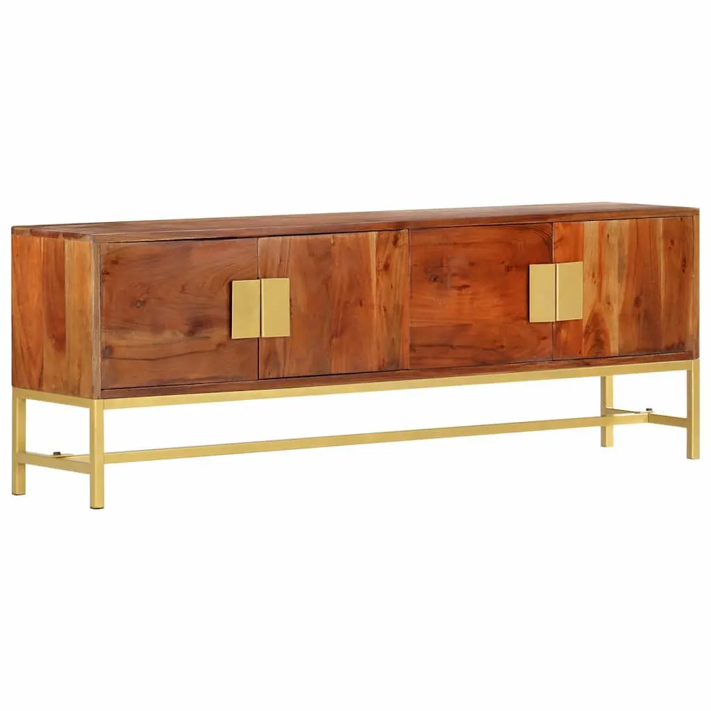 TV Cabinet Solid Acacia Wood 140x30x50 cm Brown