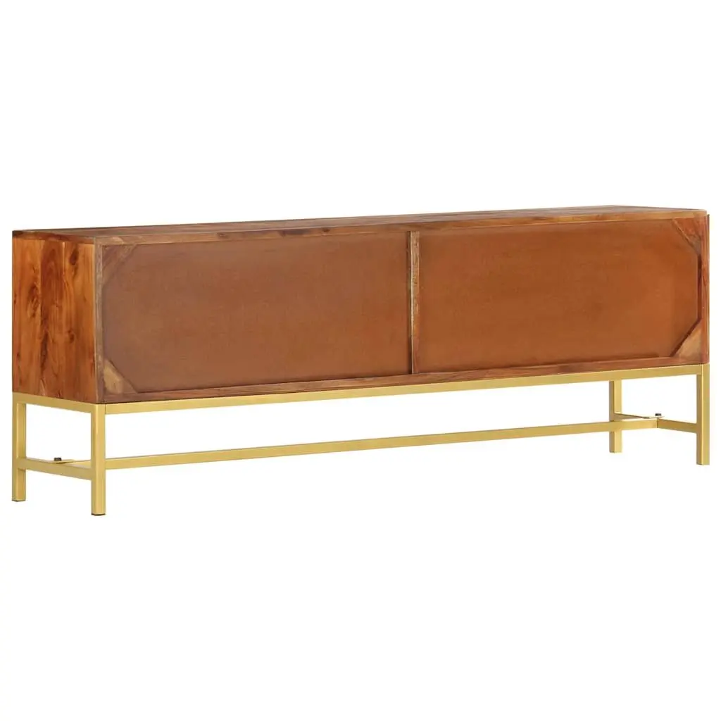 TV Cabinet Solid Acacia Wood 140x30x50 cm Brown