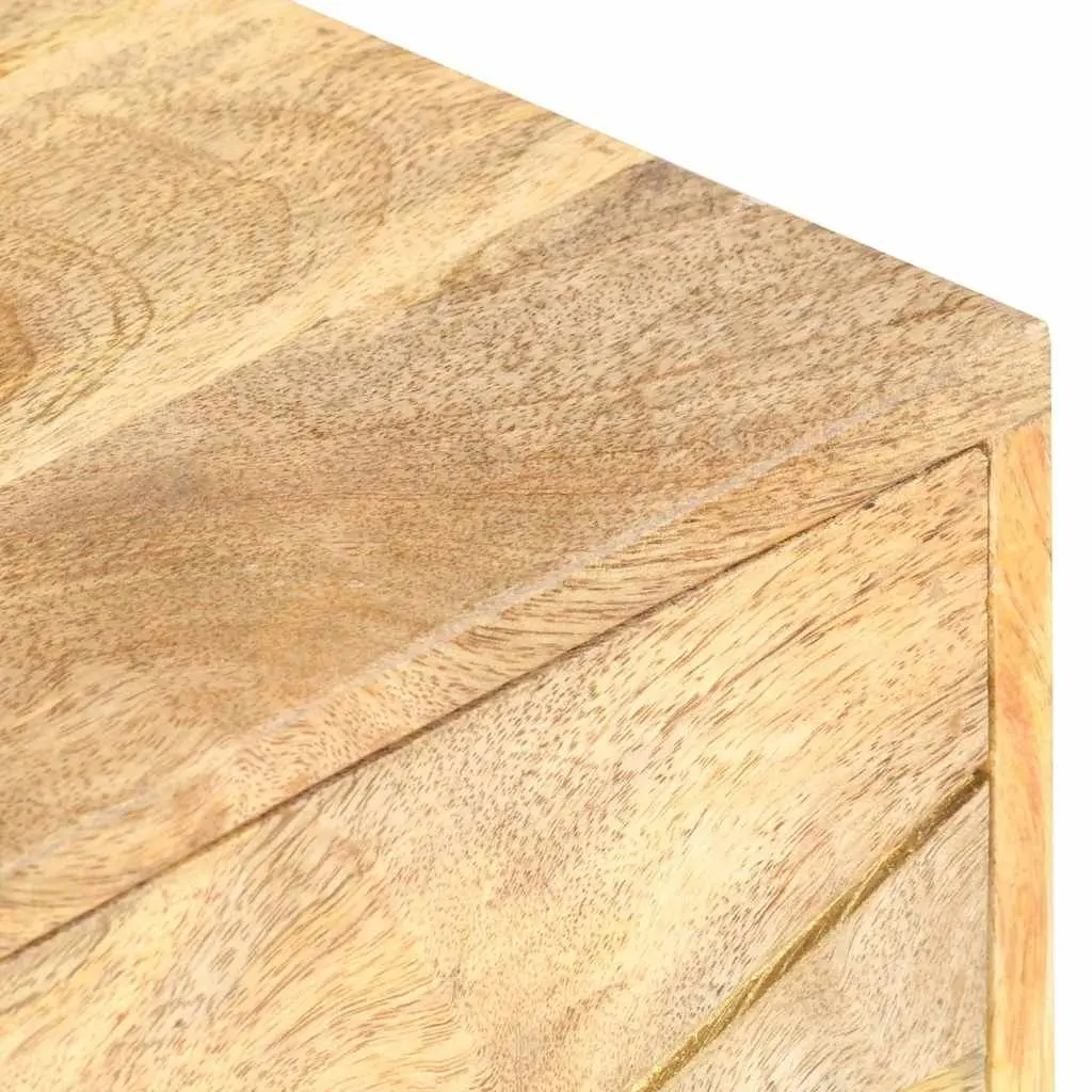 Solid Mango Wood Nightstand 40x30x50 cm with 2 Drawers