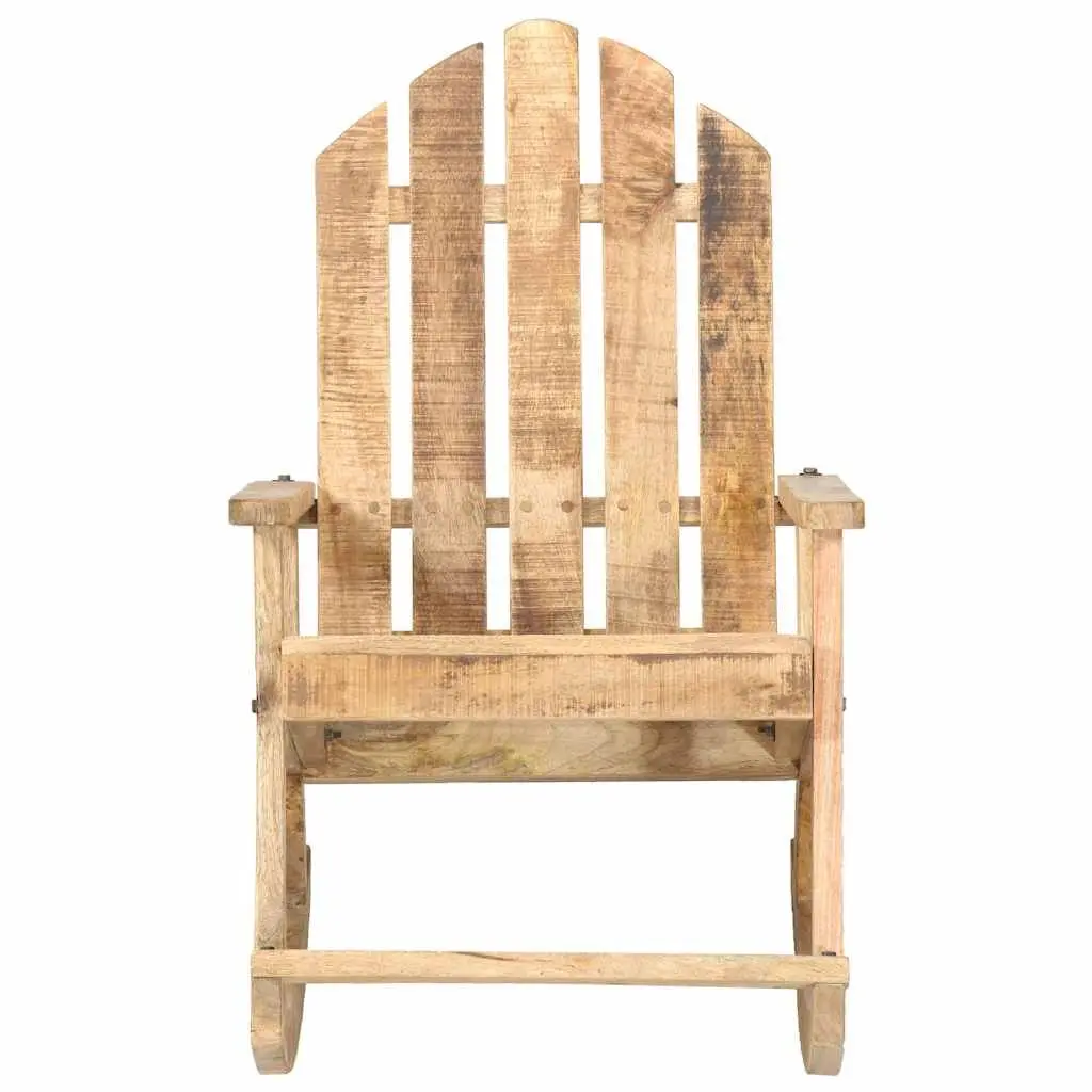 Solid Wooden Garden Rocking Chair in Brown