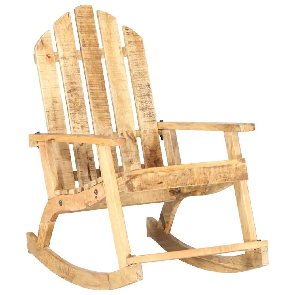 Solid Wooden Garden Rocking Chair in Brown