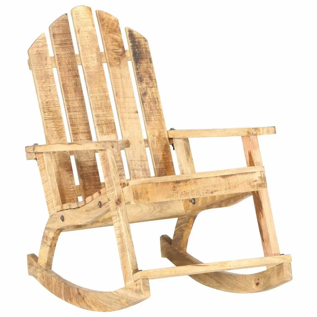 Solid Wooden Garden Rocking Chair in Brown