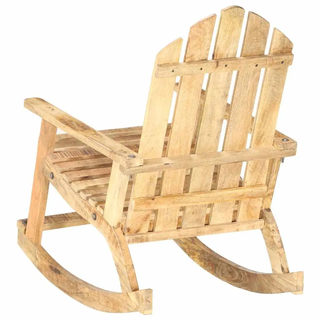 Solid Wooden Garden Rocking Chair in Brown