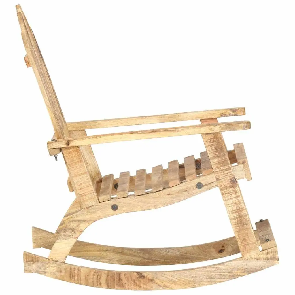 Solid Wooden Garden Rocking Chair in Brown