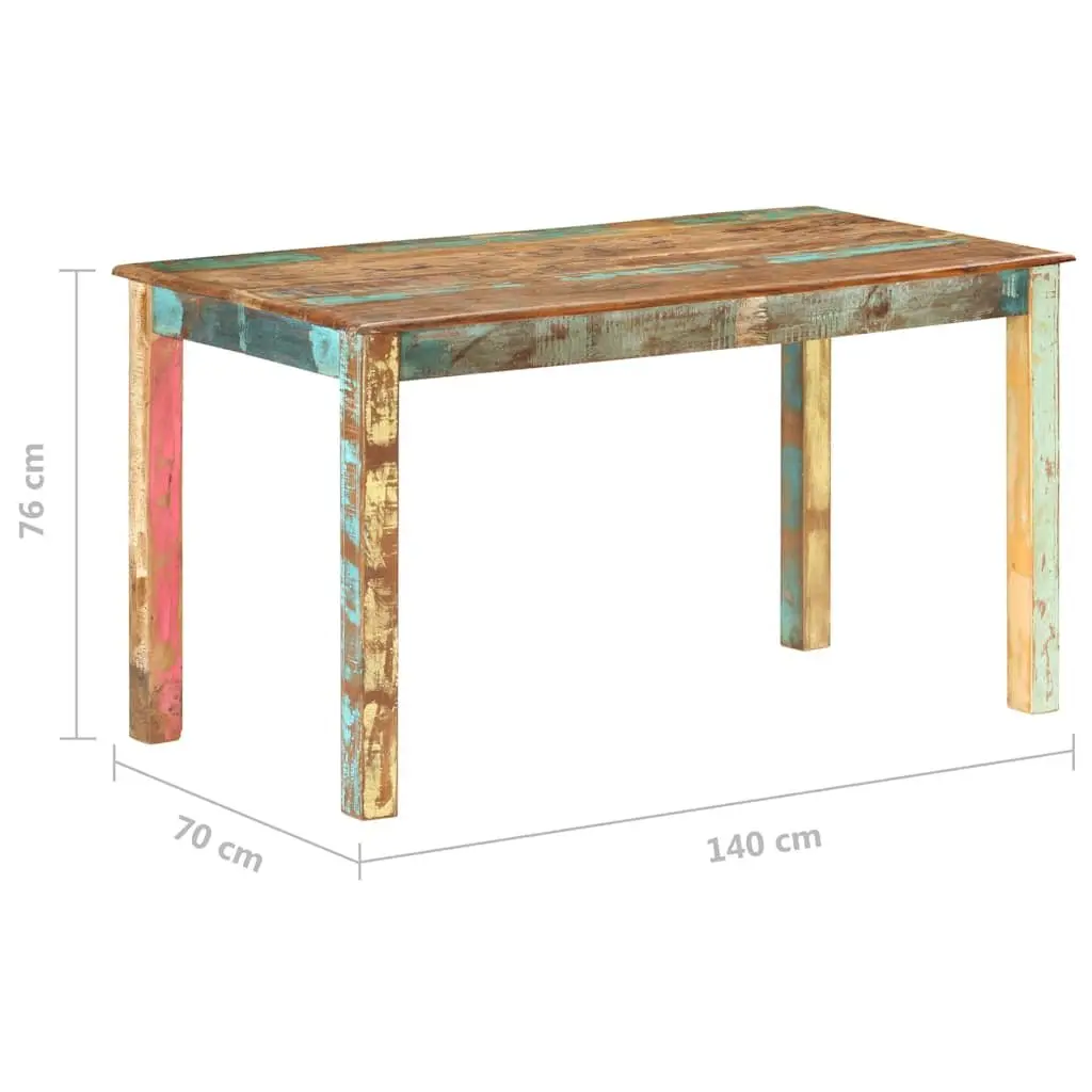 Solid Reclaimed Wood Dining Table for Kitchen or Dining Room