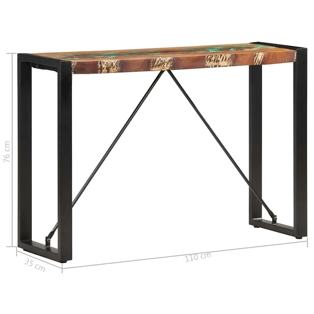 Solid Reclaimed Wood Console Table 110x35x76cm