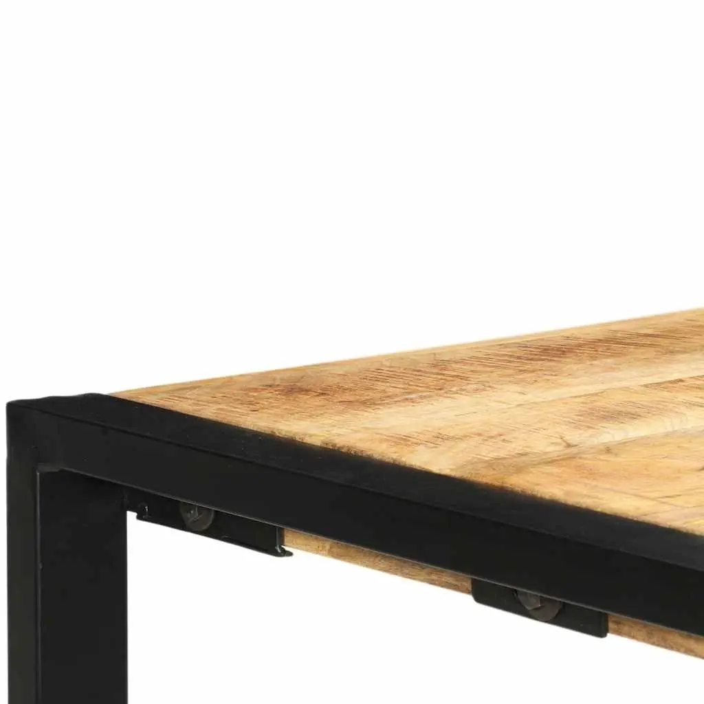 Solid Mango Wood Bar Table 110x60x110cm with Steel Legs