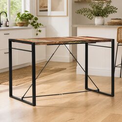 Bar Table 180x90x110 cm Solid Reclaimed Wood Kitchen Dining Room Industrial