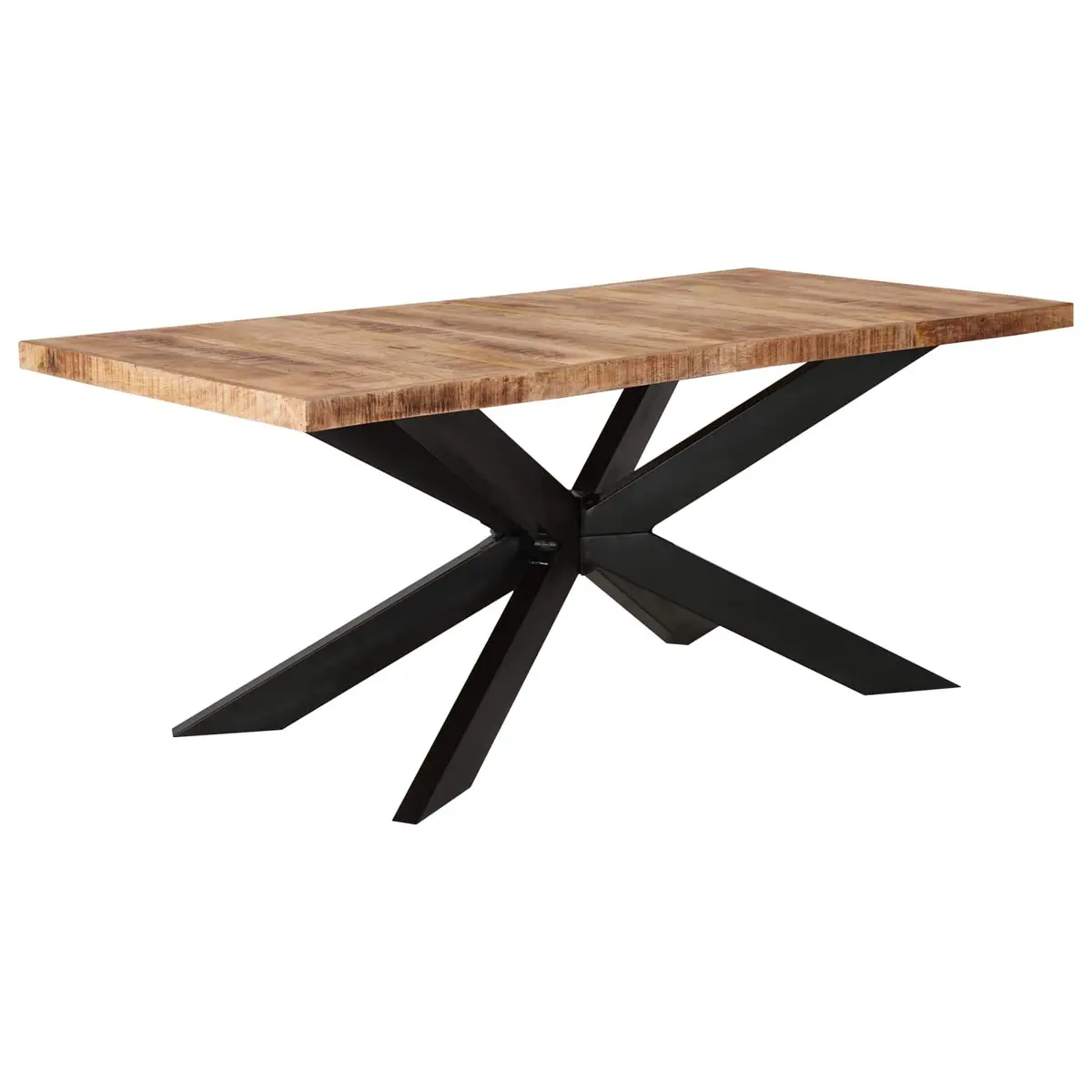 Industrial Style Dining Table 180x90x76cm in Mango Wood