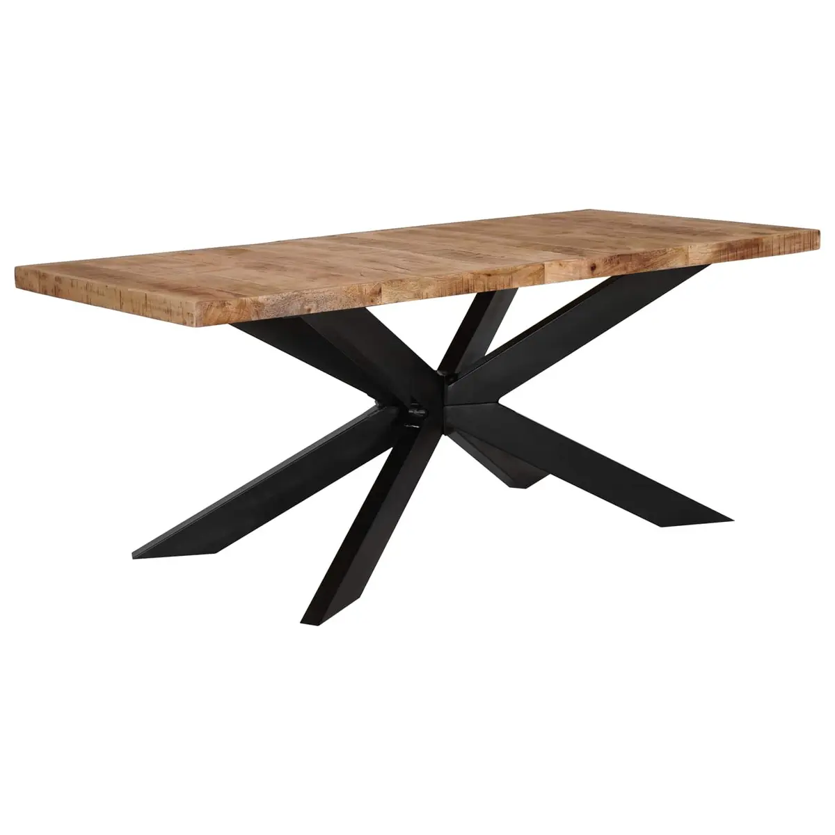 Industrial Style Dining Table 180x90x76cm in Mango Wood