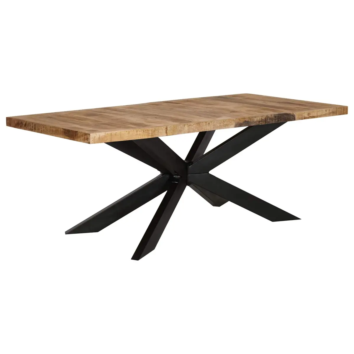 Industrial Style Dining Table 180x90x76cm in Mango Wood