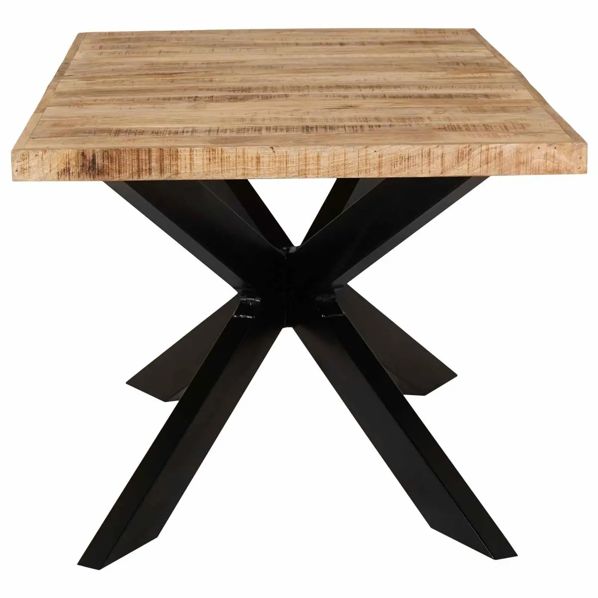 Industrial Style Dining Table 180x90x76cm in Mango Wood