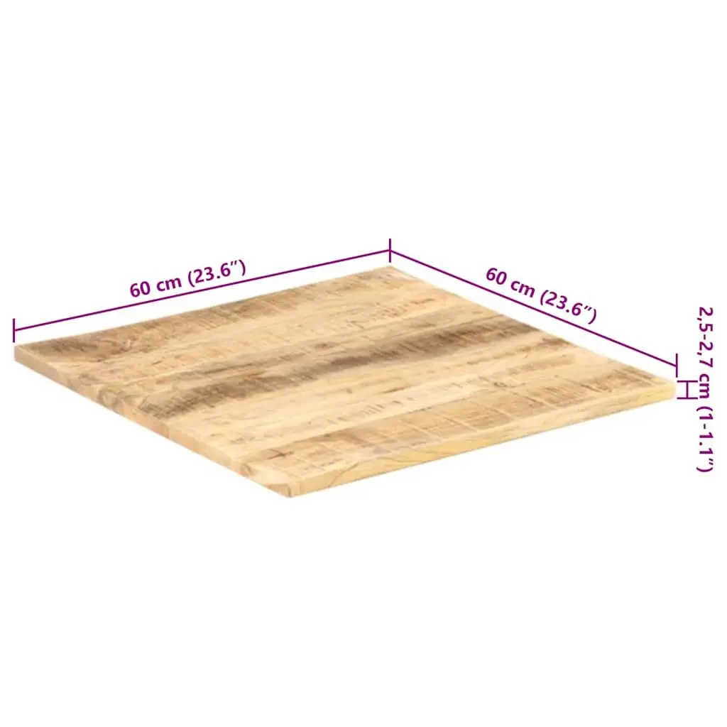 Solid Wood Table Top 60x60cm Brown Mango