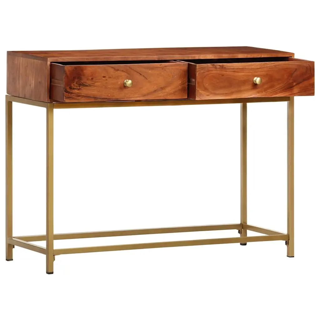 Console Table Solid Acacia Wood 100x35x76 cm Brown