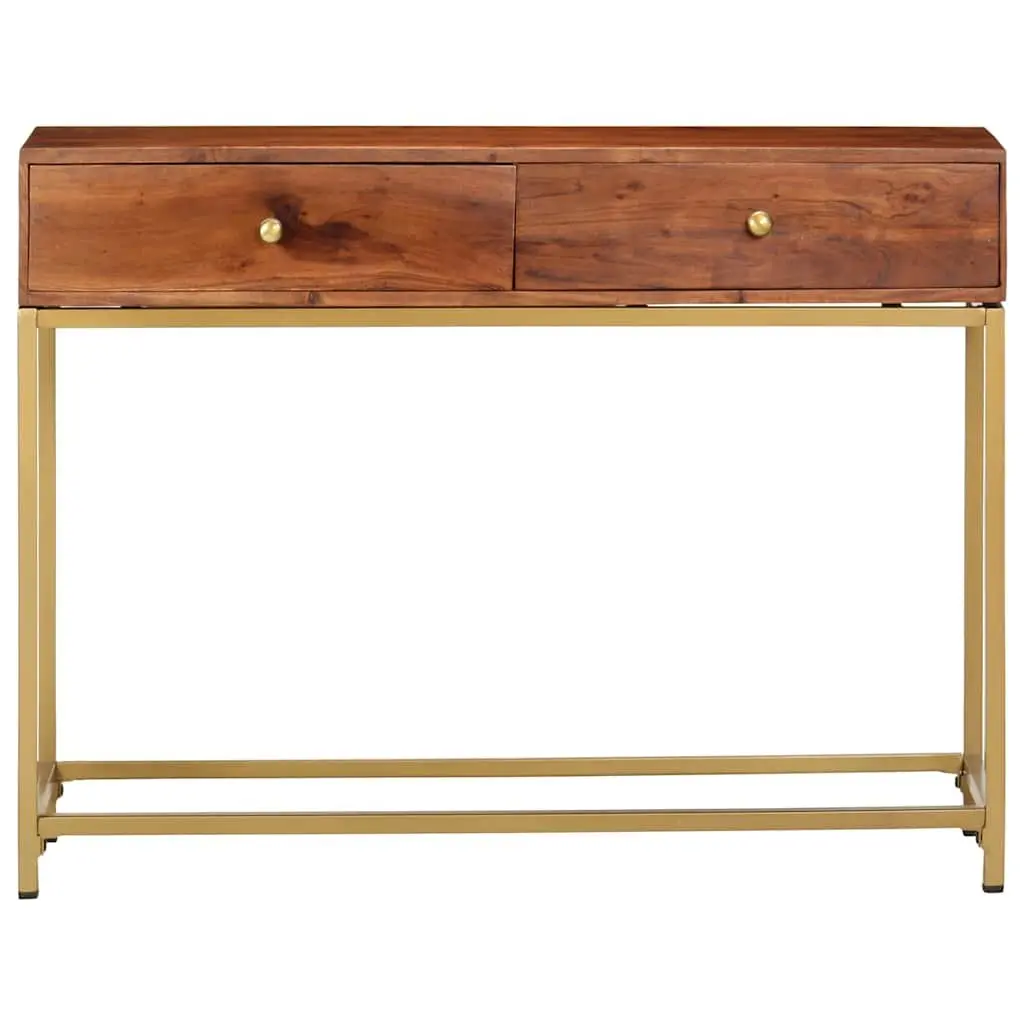 Console Table Solid Acacia Wood 100x35x76 cm Brown